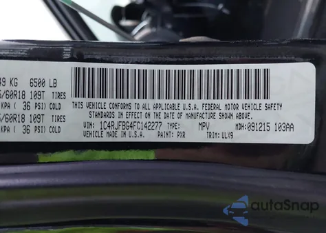 2015 Jeep Grand Cherokee Limited z USA, uszkodzony, nr VIN 1C4RJFBG4FC142277